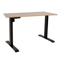 ERGO stalas su 1 varikliu, 160x80cm, hikorio mediena/juoda