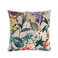 AMAZONIA pagalvė 45x45 cm, gėlės/smėlio spalvos audinys, 100% medvilnė, audinys 248