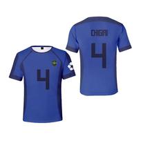 Anime japoniška mėlyna spyna Isagi Yoichi futbolo marškinėliai Cosplay Hyoma Chigiri Meguru Bachira marškinėliai Originalūs vaikiški drabužiai 4XL