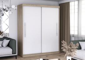 RICO spinta (204 cm) Sonoma ąžuolas / balta + LED profilis 200