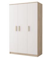 Trijų durų spinta SMYK 3D 19 - SMYK III Sonoma Oak balta