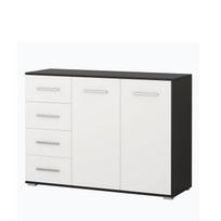 Idzczak komoda FRIDA 01 2D4S (spalvos) Juoda Balta