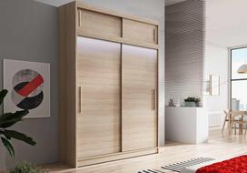Idzczak spintelė su viršutiniu elementu VESTA 04 150 cm Sonoma Oak Sonoma Oak Profile LED 150