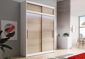 Idzczak Spinta su prailginimu VESTA 04 150 cm Sonoma ąžuolas baltas LED profilis 150
