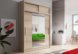 Idzczak Spinta su antresolėmis VESTA 01 150 cm Sonoma Oak + Sonoma Oak