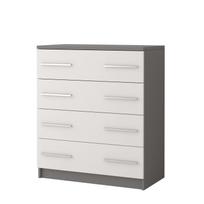 Idzczak komoda su stalčiais 4S 02 - OMEGA II balta + pilka