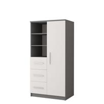 Idzczak knygų lentyna 80 3S1D 05 - OMEGA II pilka + balta