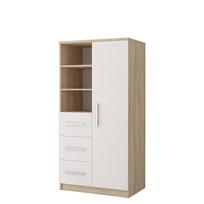 Idzczak knygų lentyna 80 3S1D 05 - OMEGA III Sonoma ąžuolas + balta