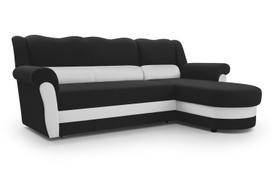 Idzczak Kampinė sofa BRUNO dešininė Soft 11 juoda + Soft 17 balta