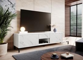 MARMO TV staliukas 2D1S1K baltas
