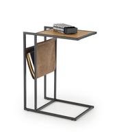 COMPACT kavos staliukas, ąžuolo spalvos, auksinės/juodos spalvos (1 vnt. = 1 vnt.)