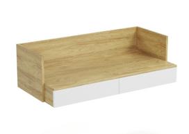 MOBIUS DESK 2S korpusas: natūrali hikorija, fasadai - alpių balta (1 vnt.)