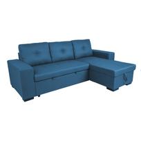 CARITA tamsiai mėlyna kampinė sofa-lova