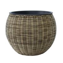 PINTAS gėlių vazonas, D40xA32cm, šviesiai rudas