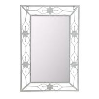 Sandy veidrodis, 41x61 cm, antikvarinė balta spalva