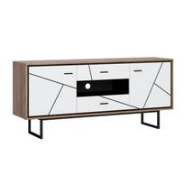 BROLO TV staliukas, 167x40x75 cm, juoda/balta