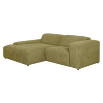 Kampinė sofa LEHTE, kairinis kampas, žalia