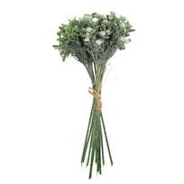 Dirbtinių gėlių puokštė, aukštis 30 cm, baltos gėlės