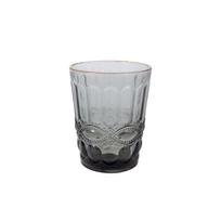 Žemas geriamasis stiklinis LUNA 250 ml, tamsiai pilkas