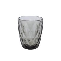 Žemas geriamasis stiklinis CORAL 250 ml, tamsiai pilkas