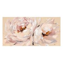 Aliejinis paveikslas 70x140 cm, šviečiančios gėlės.