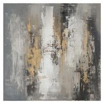 Aliejinis paveikslas 120x120 cm, abstraktus rytas.