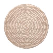 Kilimas VELUTTO-1, D120 cm, smėlio/baltos spalvos