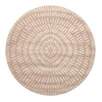 Kilimas VELUTTO-1, D160 cm, smėlio/baltas