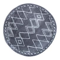 Kilimas SANFORD-1, D120 cm, tamsiai pilkas/baltas