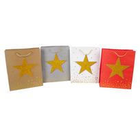 Dovanų maišelis STAR-2, 26x32x12cm, mišrus