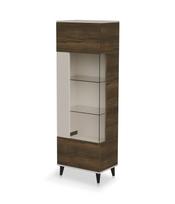 Vitrina RANDOM 2 W-1, spalva: kašmyras/riešutmedis/juoda