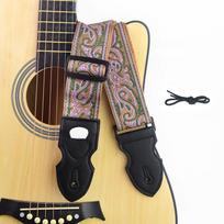 High-Grade Embroidered, Thickened & Extended Guitar Strap for Acoustic & Electric Guitars