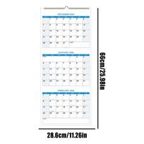 Vertikalus 2026 m. sieninis kalendorius Didelis vertikalus 3 mėnesių kalendorius Planuokliai Organizatoriai Susitikimų užrašinėms Dienotvarkė Pared Namų balta