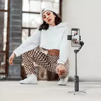 HOHEM iSteady V3 AI Kit stabilizatorius išmaniesiems telefonams, juodos spalvos