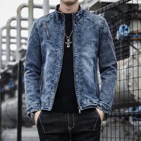 Džinsinė striukė Vyriška Gatvės stiliaus Motociklininko Biker Paltai Slim Fit Striukės Vyriški drabužiai Pavasaris Ruduo XXXXL juoda