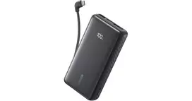 Išorinė baterija Anker Zolo (20K, 22.5W, Built-In USB-C Cable) Black