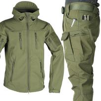 Vyriška neperšlampama striukė, žieminė, lauko, sniego, softshell, šilta striukė + šiltos kelnės, 2 dalių komplektas XXXL