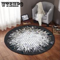 Europos geometrinis apvalus kilimas svetainės kilimėliams ir kilimams Kompiuterių kėdžių grindys 80cm diameter