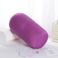 Solid Color Foam Cylindrical Pillow: Multifunctional Neck & Waist Support for Office Naps 30x16 cm ryškiai rožinės spalvos