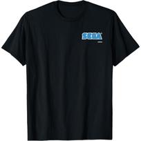 Sega logotipas T-shirt S juoda