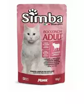 Simba konservai katėms gabaliukai padaže su jautiena ir žirneliais, 24x100 g