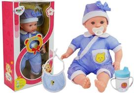 Lėlė kūdikis su mėlynais drabužėliais Doll Baby 45cm