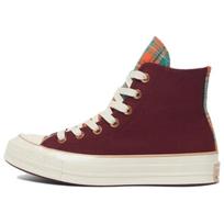 Converse  Chuck 70 High Canvas & Plaid - Deep Bordeaux Women Sneakers Purple Egret A12452C 36