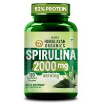 Vlado Himalajų organika 100% Spirulinos kapsulės 2000 mg Žaliasis supermaistas Energija Imunitetas Detoksikacija 120 Vegan black