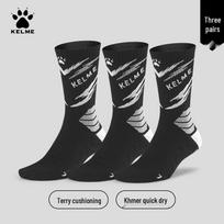 KELME Men's Breathable Mid-Calf Terry Basketball & Football Socks One Size