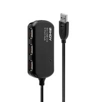 LINDY USB 2.0 Aktiv-Verlängerungs-Hub Pro 4 Port 8m | 42781 | 4002888427814