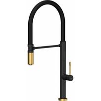 Stovinti virtuvės maišytuvo baterija Quadron Margot T Line SteelQ Pure carbon / Nano PVD gold (84818011) | 84818011 | 5904310991650