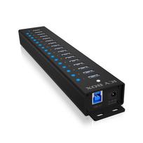 Hub IB-HUB1717 16+1 port USB HUB, 16x USB + 1x USB do ładowania, USB 3.2 Gen 1, 96 Watt zasilacz | IB-HUB1717-U3 | 4250078173281