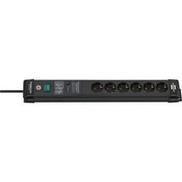 Brennenstuhl Premium-Line Steckdosenleiste 6-fach (Black, 3 Meter, 60.000A Überspannungsschutz) | 1951160401 | 4007123674091