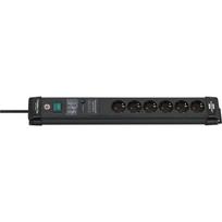 Brennenstuhl Premium-Line Steckdosenleiste 6-fach (Black, 5 Meter, 60.000A Überspannungsschutz) | 1951160402 | 4007123674800